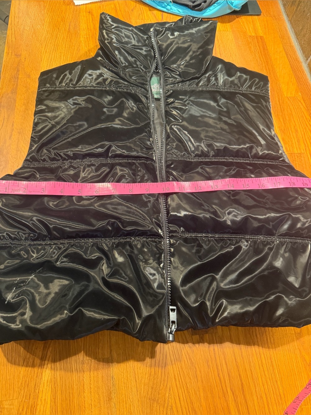 wild fable Shiny Black Puffer Vest - Picture 4 of 10